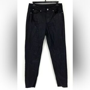 Soft surroundings EUC black coated jeans 10